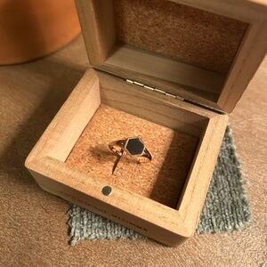 Holzkern Facade Ring - Maple & Rose Gold